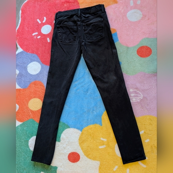 🖤 Black Straight Leg Distressed Jeans - Picture 4 of 5